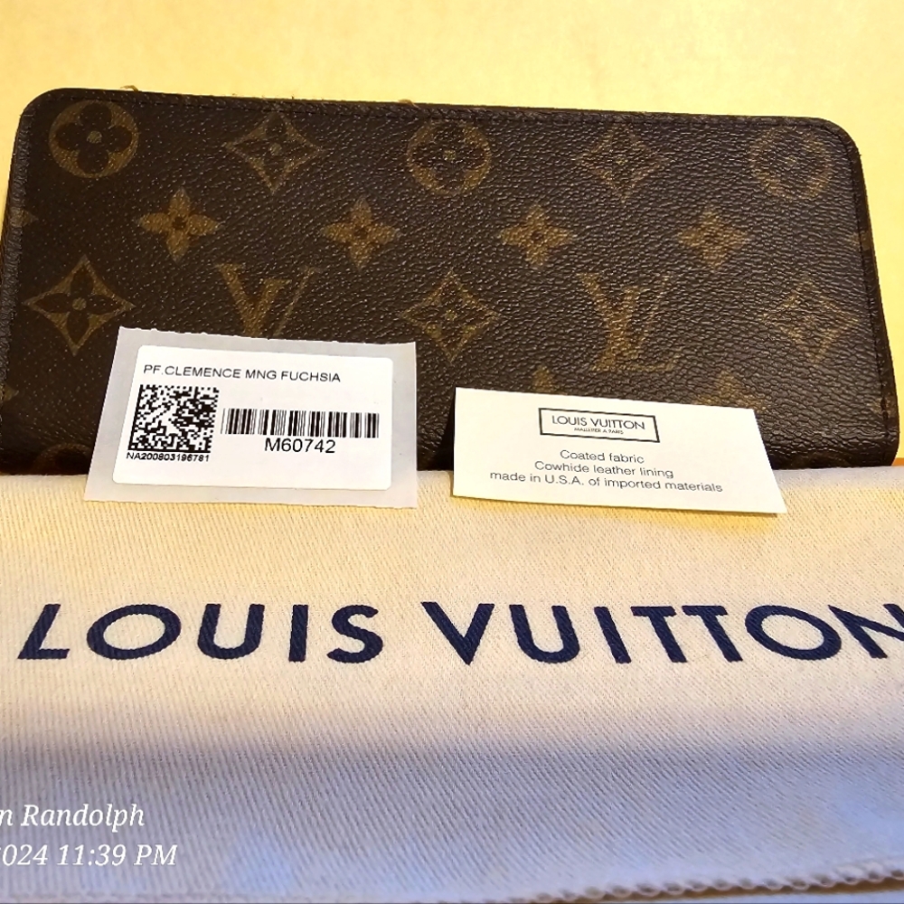LV Clemence Wallet Fuschia
